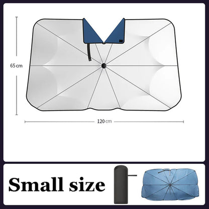 Car Sunshade Windshield Umbrella with 360°Rotation Bendable Handle