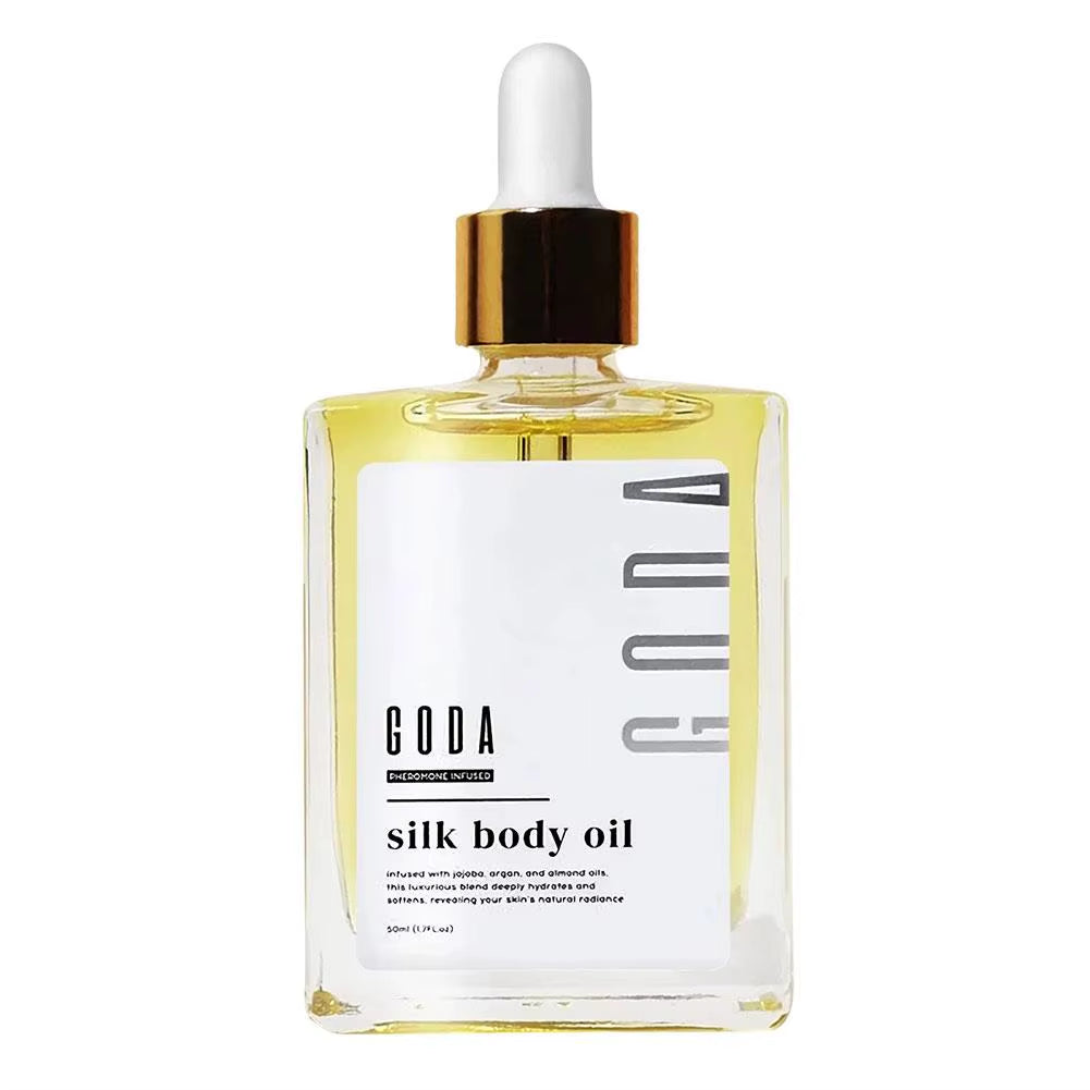 GODA Silk Body Oil Crafted for Mature Skin Promotes Renewal Brightens Tightens Reduces Blemishes Balances Water Oil Skincare